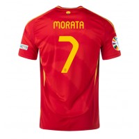 Španielsko Alvaro Morata #7 Domáci futbalový dres ME 2024 Krátky Rukáv
